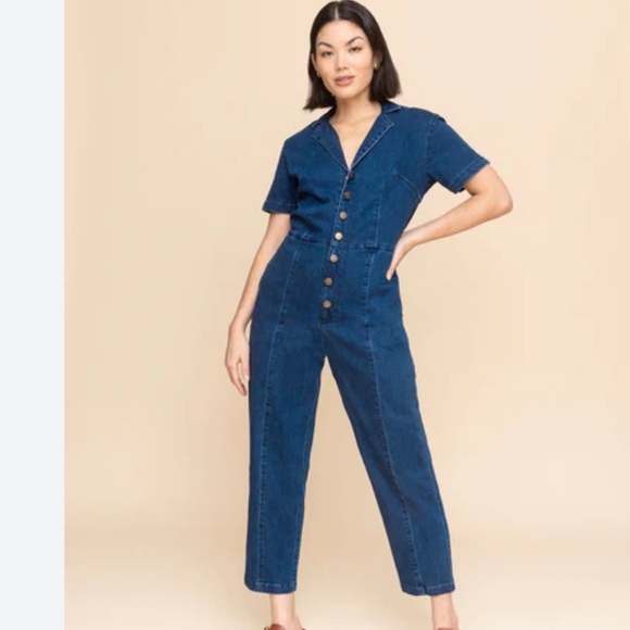 Mixed | Everyday Denim Jumpsuit - Picture 1 of 4